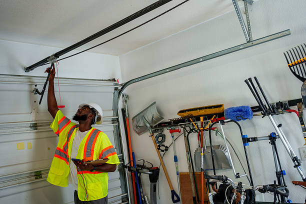 Professional Garage Door Panel Replacement technician working in Eastvale, CA